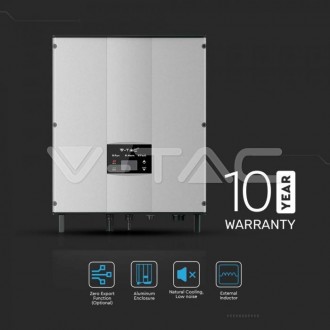V-TAC 5kW on-grid solární invertor LCD displej jednofázový 10 let záruka IP65 VT-6605110