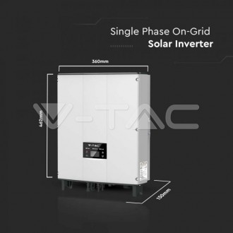 V-TAC 5kW on-grid solární invertor LCD displej jednofázový 10 let záruka IP65 VT-6605110