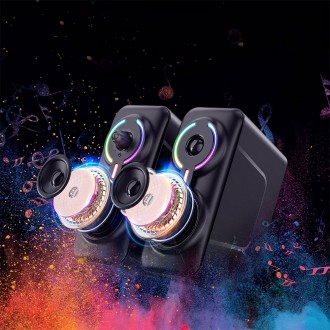 DeTech Onikuma L6 USB Reproduktory, 2x5W - černá