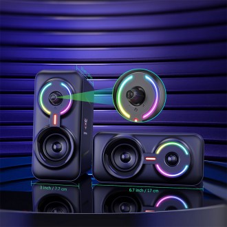 DeTech Onikuma L6 USB Reproduktory, 2x5W - černá