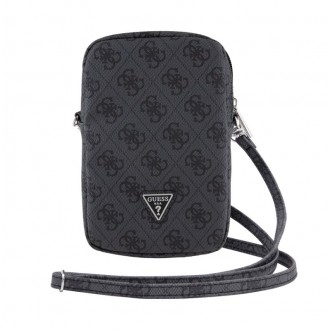 Guess PU 4G Triangle Logo Wallet Phone Bag Zipper, černá