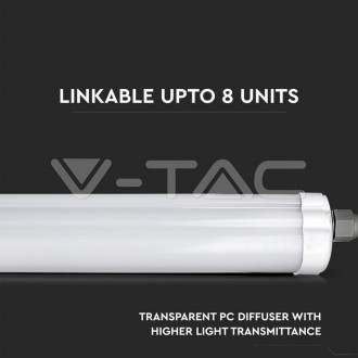 V-TAC LED prachotěsné svítidlo 36W-120cm-IP65-2880LM-VT-1249 Barevná teplota (К): Neutrální bílá 4000K VT-1249