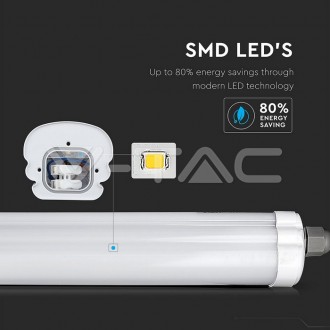 V-TAC LED prachotěsné svítidlo 36W-120cm-IP65-2880LM-VT-1249 Barevná teplota (К): Neutrální bílá 4000K VT-1249