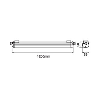 V-TAC LED prachotěsné svítidlo 36W-120cm-IP65-2880LM-VT-1249 Barevná teplota (К): Neutrální bílá 4000K VT-1249