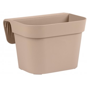 Truhlík na zábradlí Arke - světle karamelový 25 cm