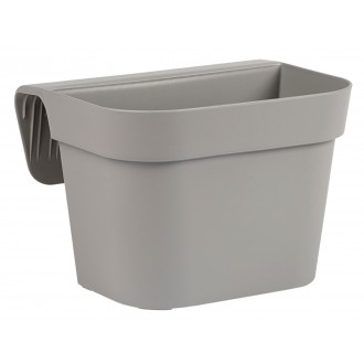 Truhlík na zábradlí Arke - šedý 25 cm
