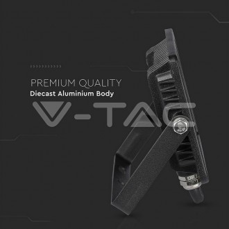 V-TAC LED reflektor 20W-1600LM-IP65-SAMSUNG CHIP-černý-VT-20 barevná teplota (К): denní bílá / 4000K VT-20