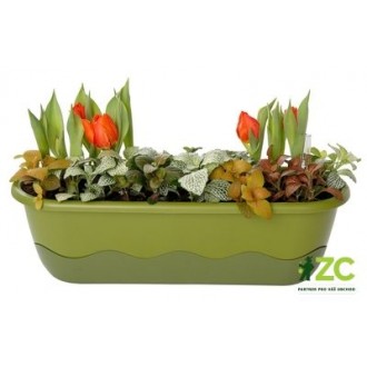 Truhlík samozavlažovací Mareta - sv.zel + tm.zel. 80 cm