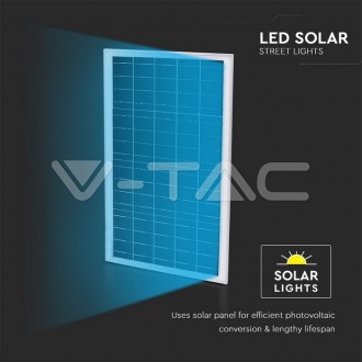 V-TAC LED solární pouliční osvětlení 50W IP65 4000LM VT-ST200 barevná teplota (К): studená bílá / 6400K VT-ST200