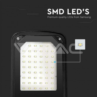 V-TAC Pouliční LED lampa 30W-IP65-VT-15035ST-černá Barevná teplota (К): Studená bílá 6400K