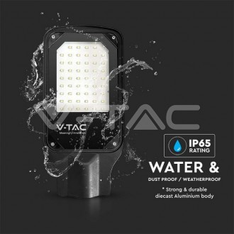 V-TAC Pouliční LED lampa 30W-IP65-VT-15035ST-černá Barevná teplota (К): Studená bílá 6400K