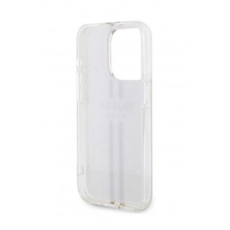 Guess IML 4G Gold Stripe Zadní Kryt pro iPhone 15 Pro Max Pink