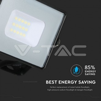 V-TAC LED reflektor 10W-800LM-IP65-VT-10- černý barevná teplota (К): denní bílá / 4000K VT-10