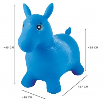 Nafukovací skákací kůň modrý