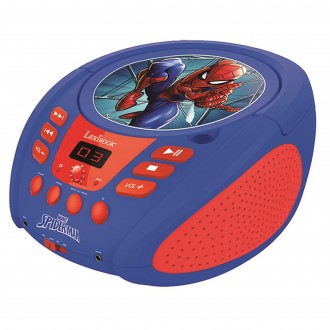 Přenosný Bluetooth CD přehrávač Spider-Man se světelnými efekty