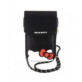 Hello Kitty Leather Hiding Kitty Phone Bag Black