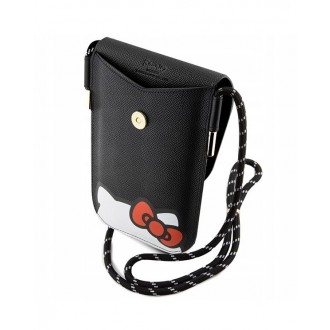 Hello Kitty Leather Hiding Kitty Phone Bag Black