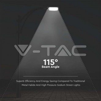 V-TAC 100W LED pouliční světlo s držákem adaptéru-šedé-VT-150100ST Barevná teplota (К): Neutrální bílá 4000K VT-150100ST