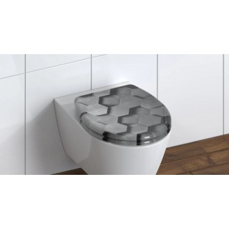 Schütte GREY HEXAGONS| Duroplast,  Duroplast, Soft Close