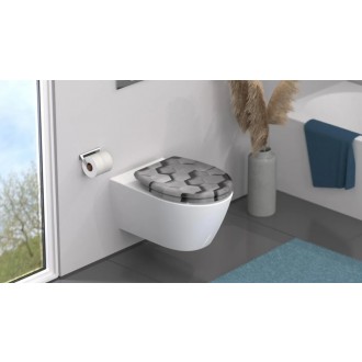Schütte GREY HEXAGONS| Duroplast,  Duroplast, Soft Close