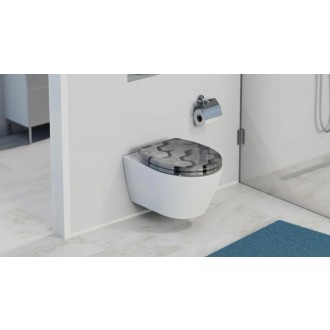 Schütte GREY HEXAGONS| Duroplast,  Duroplast, Soft Close