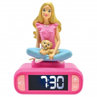 Budík s nočním 3D světlem Barbie