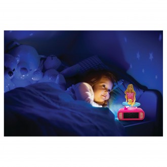 Budík s nočním 3D světlem Barbie