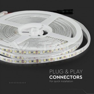 V-TAC LED pásek 7,2W-12V-120LED/M-SMD 3528-VT-3528-IP65 barevná teplota (К): denní bílá / 4000K VT-3528