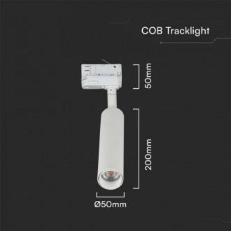 V-TAC LED kolejnicové TRACK svítidlo 15W-1500 lm-bílé-VT-415 Barevná teplota (К): Teplá bílá 3000K VT-415