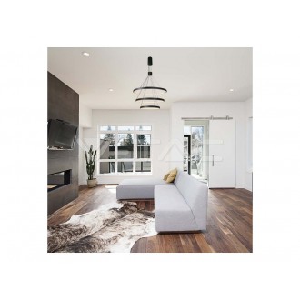 V-TAC LED svítidlo závěsné 46W 3000K VT-7924-B Černé tělo VT-7924-B