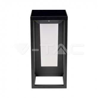 LED solární nástěnné svítidlo-2W-3000K-IP65-VT-77-šedé-V-TAC VT-77