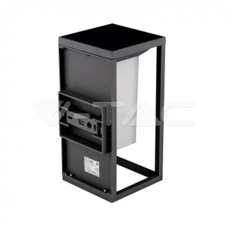 LED solární nástěnné svítidlo-2W-3000K-IP65-VT-77-šedé-V-TAC VT-77