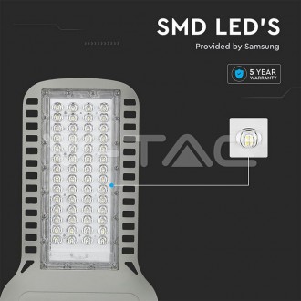V-TAC LED pouliční světlo SAMSUNG Chip 100W Slim 6500K 135 lm/W-Šedé 21961