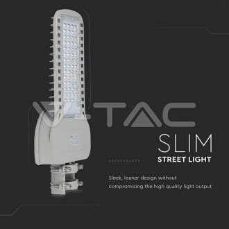 V-TAC LED pouliční světlo SAMSUNG Chip 100W Slim 6500K 135 lm/W-Šedé 21961