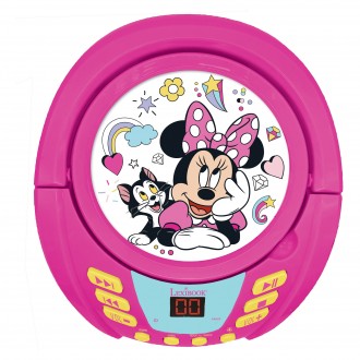 Přenosný Bluetooth CD přehrávač Disney Minnie se světelnými efekty