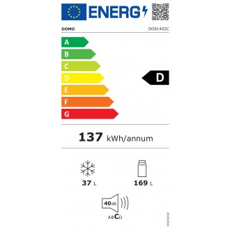 Lednice kombinovaná s mrazákem nahoře - DOMO DO91402C