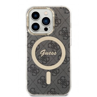 Guess IML 4G MagSafe Zadní Kryt pro iPhone 14 Pro Black