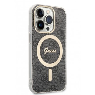 Guess IML 4G MagSafe Zadní Kryt pro iPhone 14 Pro Black