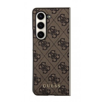 Guess 4G Charms Zadní Kryt pro Samsung Galaxy Z Fold 5 Brown