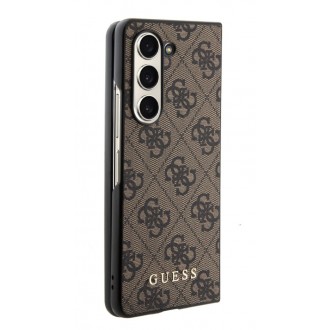 Guess 4G Charms Zadní Kryt pro Samsung Galaxy Z Fold 5 Brown