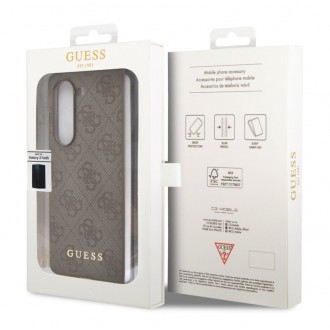 Guess 4G Charms Zadní Kryt pro Samsung Galaxy Z Fold 5 Brown