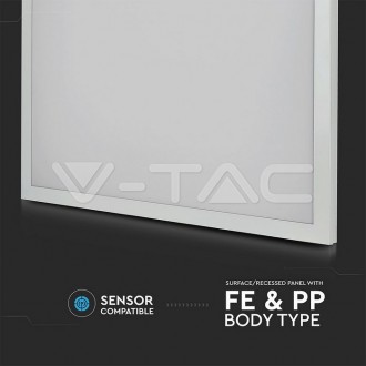 V-TAC LED panel stropní 40W-6500K-60x60cm-přisazený čtverec Barevná teplota (К): Studená bílá 6400K VT-6142