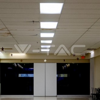 V-TAC LED panel stropní 40W-6500K-60x60cm-přisazený čtverec Barevná teplota (К): Studená bílá 6400K VT-6142