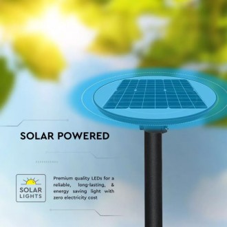 V-TAC LED solární zahradní světlo 10W pohybový senzor IP65 Funkce dálkového ovládání Barevná teplota (К): Denní bílá 4000K VT-65W