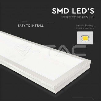 V-TAC LED PANEL 36W 120x30cm IP20 VT-12030 obdélníkový bílí Barevná teplota (К): Denní bílá 4000K VT-12030