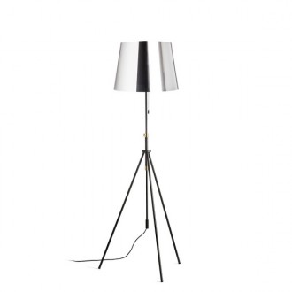 LUTON/ILUSION stojanová  chromovaná fólie/černá/kov 230V LED E27 15W