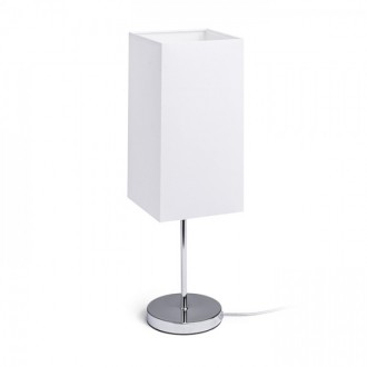 NYC/TEMPO 15/30 stolní  Polycotton bílá/chrom 230V LED E27 15W