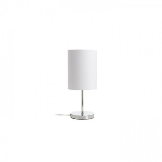 NYC/RON 15/20 stolní  Polycotton bílá/chrom 230V LED E27 15W