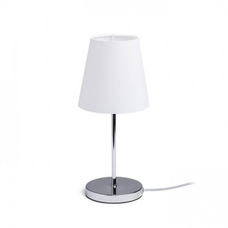 NYC/CONNY 15/15 stolní  Polycotton bílá/nikl 230V LED E27 11W