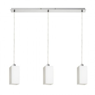 LIZ III 80 závěsná  opálové sklo/matný nikl 230V LED E27 3x15W